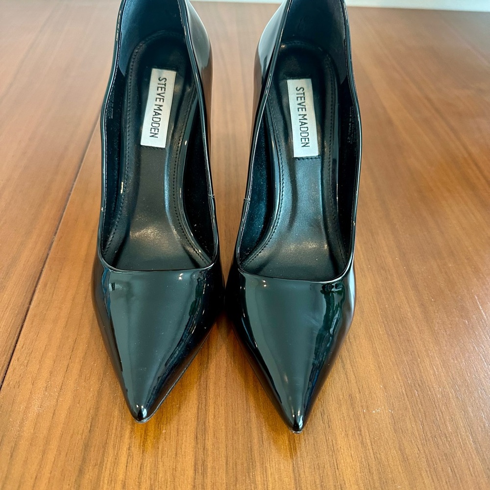 Steve Madden Patent Black Heels